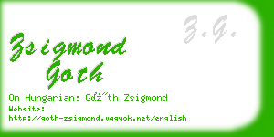 zsigmond goth business card